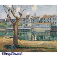 TSD3543 - Tranh sơn dầu thành phố của tôi